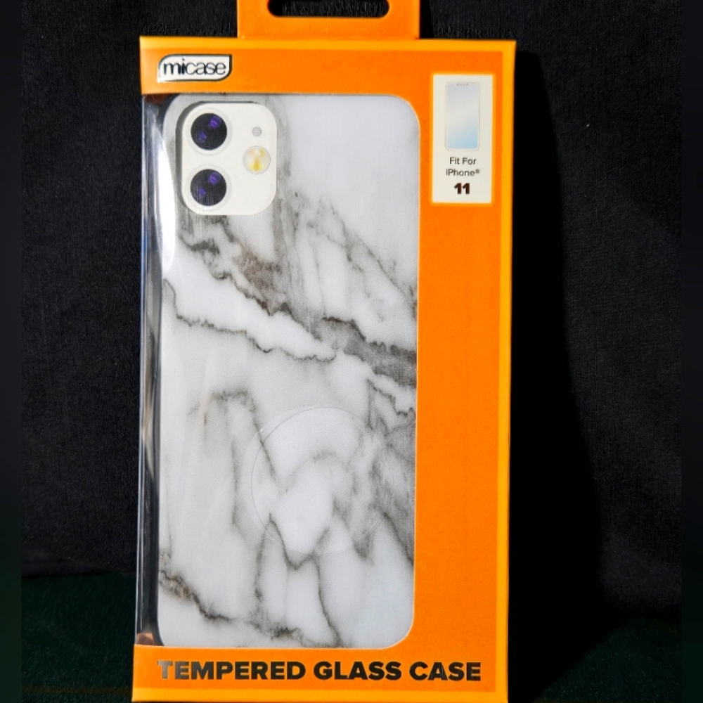 Marble Iphone 11 Tampered Glass Case